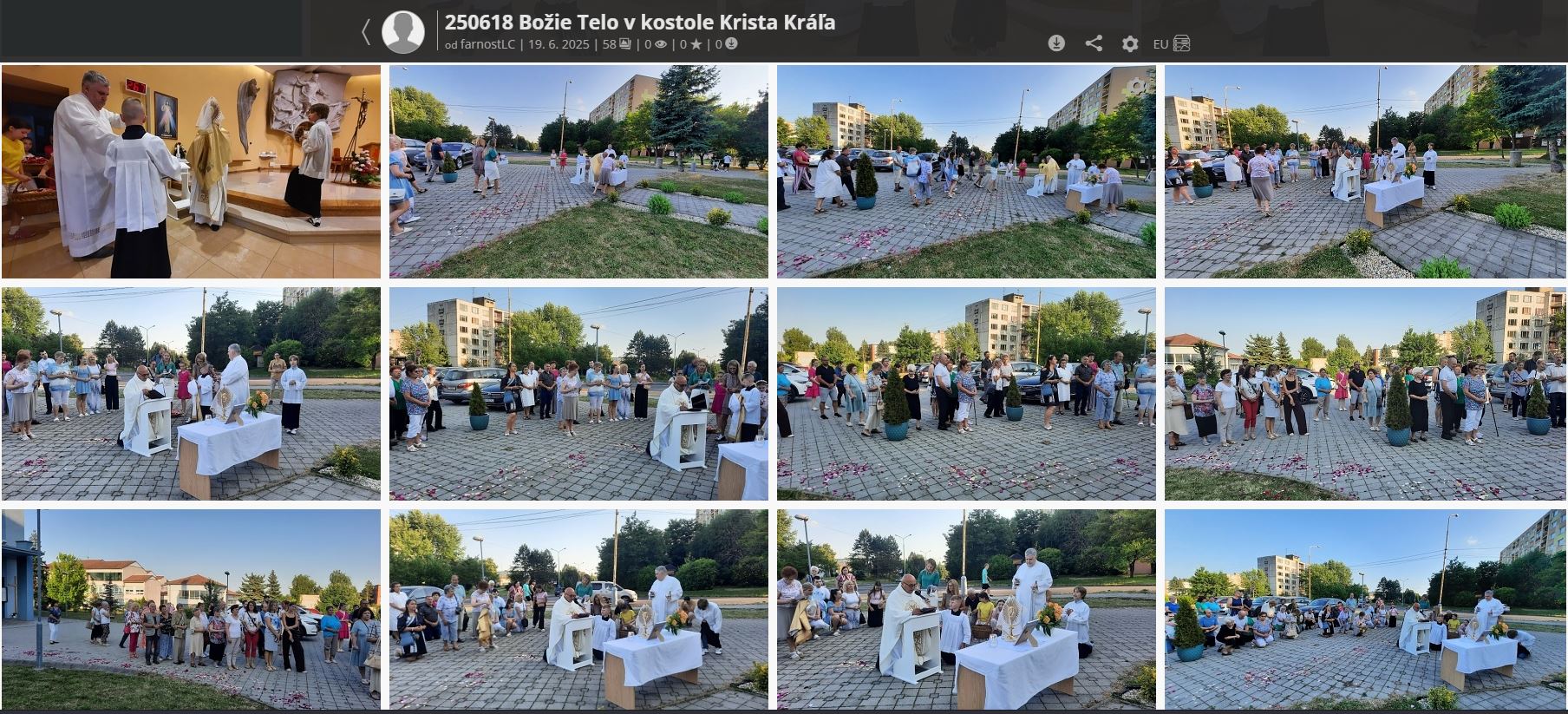 Božie telo v Kostole Krista Kráľa (klikni)